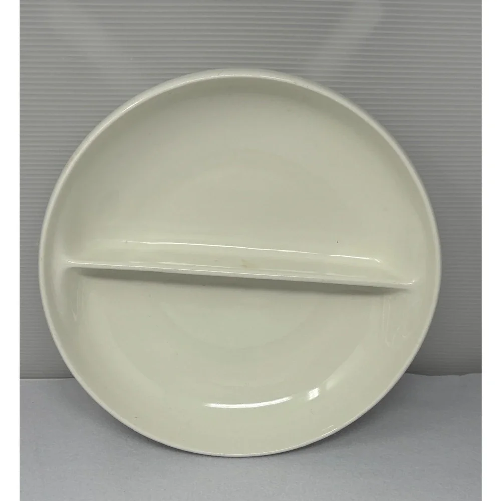 Russel Wright Iroquois‎ Casual China Divided Dish Serving Bowl White